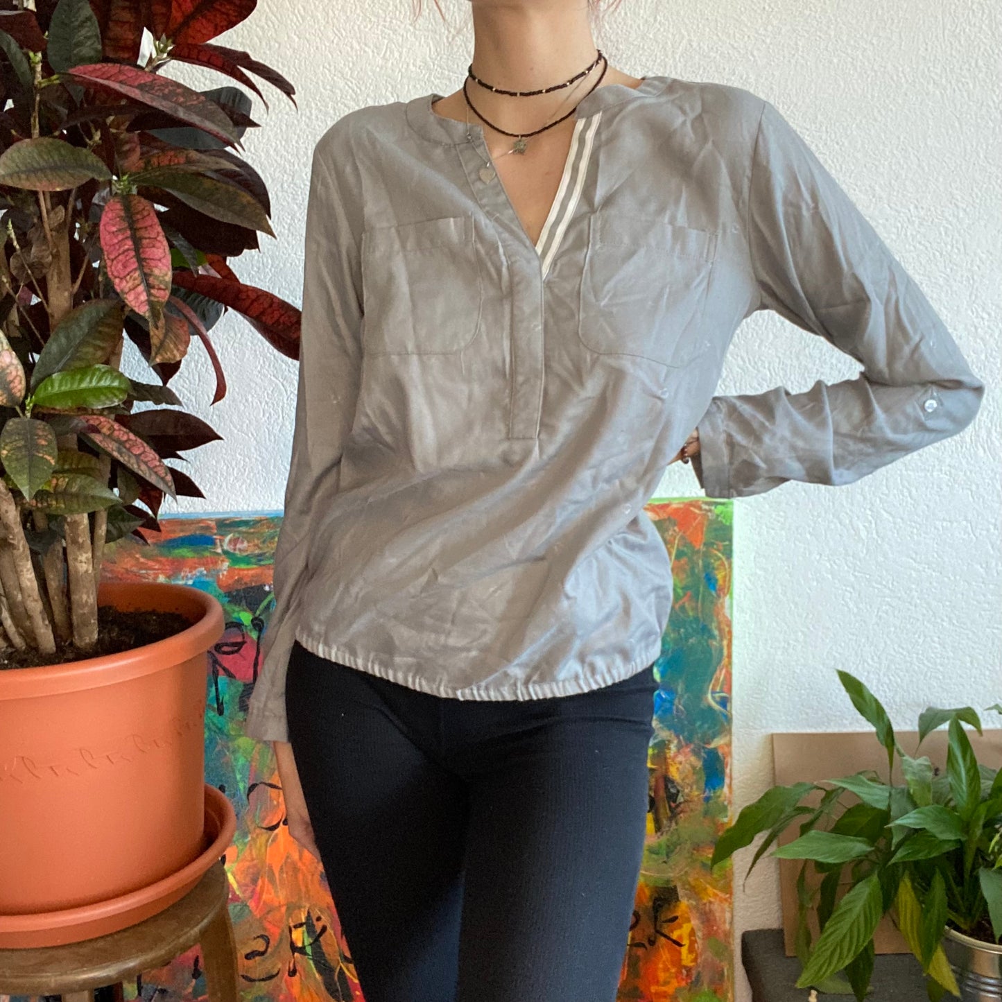 Gray Blouse | Bern