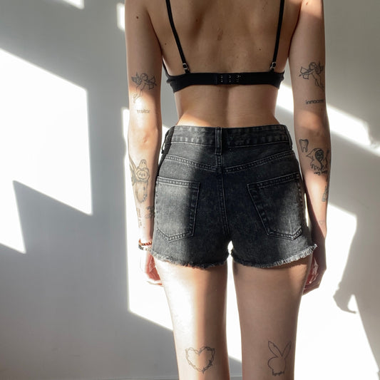 Dark Gray Jeans Shorts