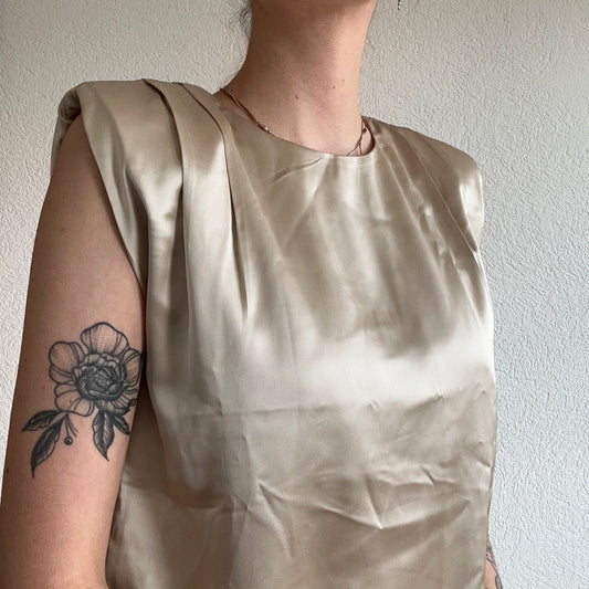 Beige Blouse Top | Bern