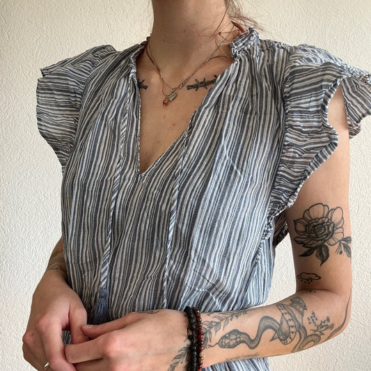 Blue and white striped Dress | Bern