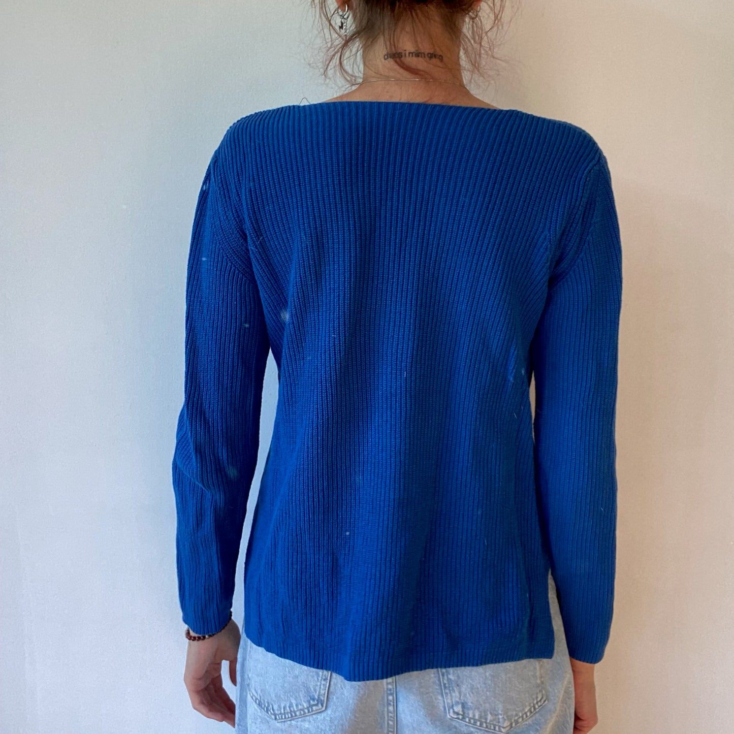 Pull en tricot bleu | Bern