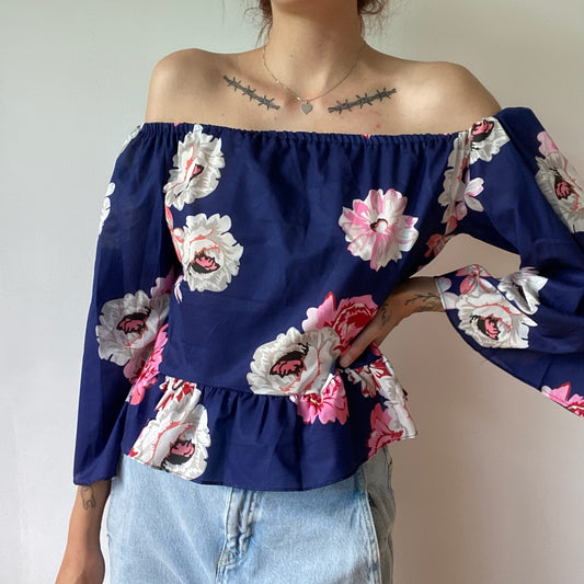Blue Offshoulder Longsleeve | Bern