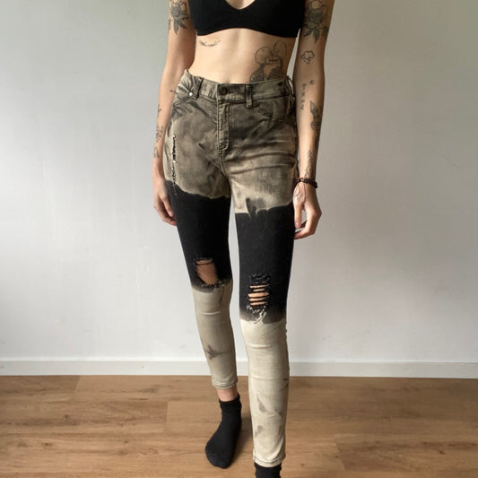 Bleached Black Jeans