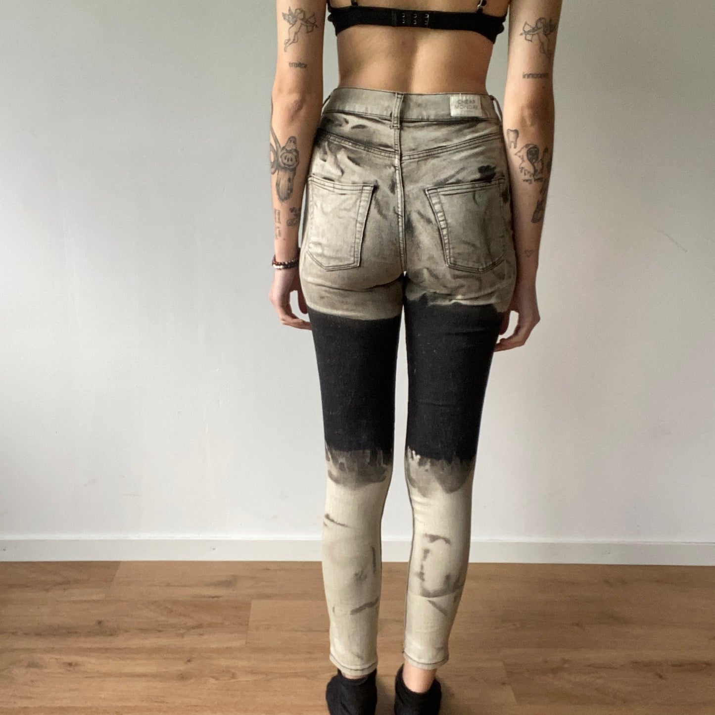 Bleached Black Jeans