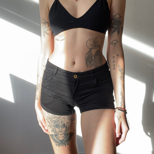 Black Jeans Shorts