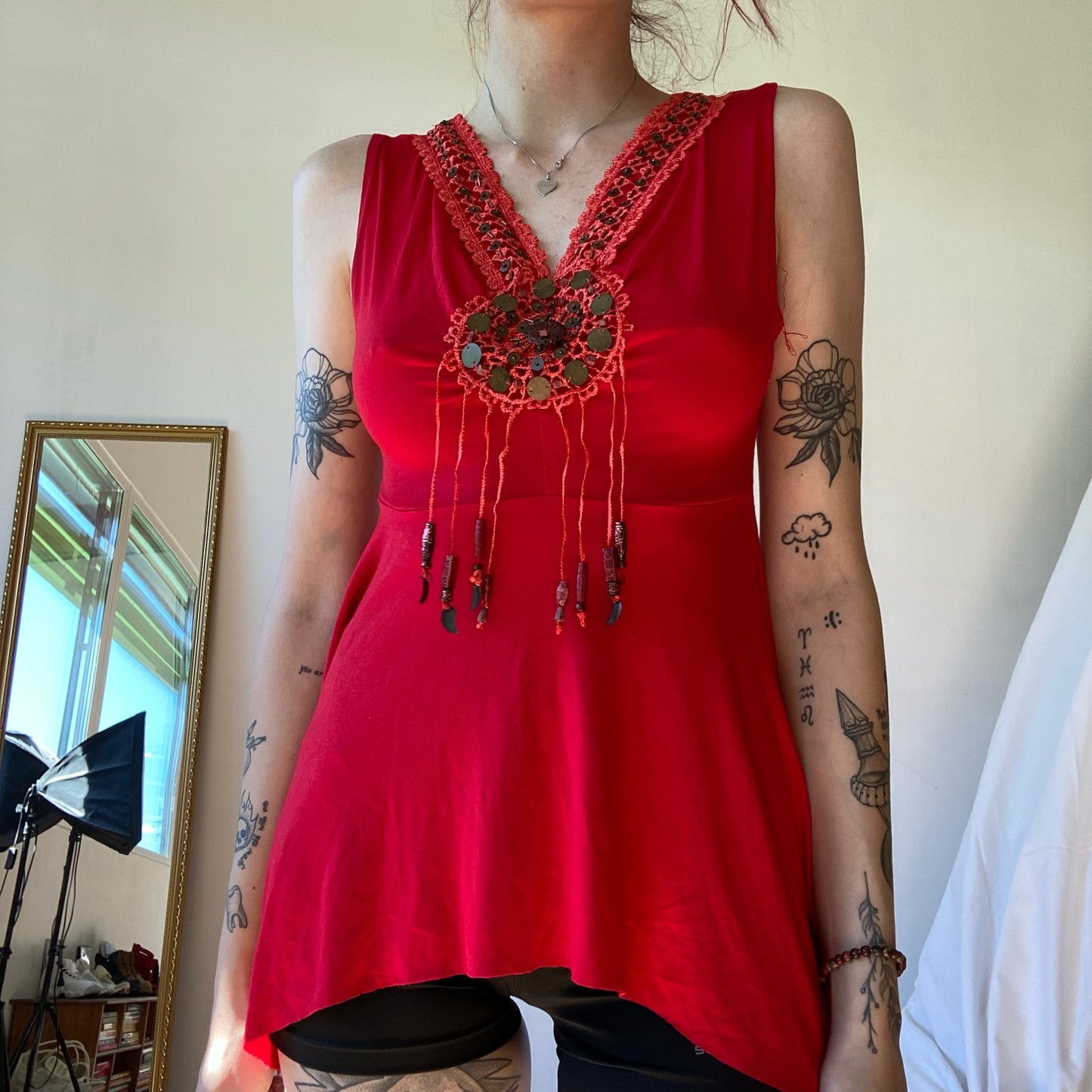 Red Y2K Vintage Top | Bern