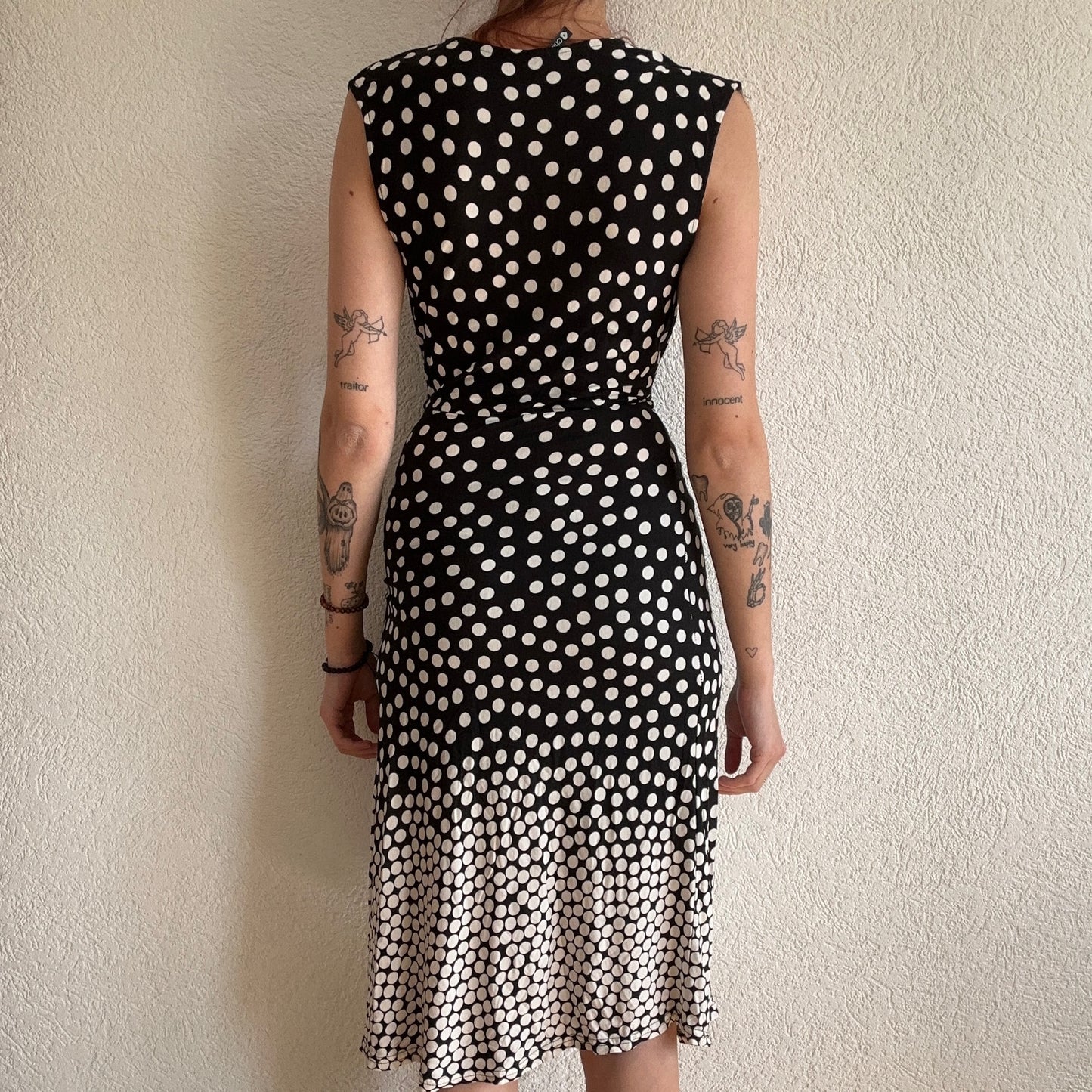 Blue Dress with white dots | Bern