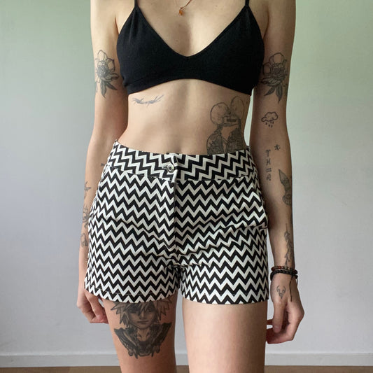 Black and White Shorts