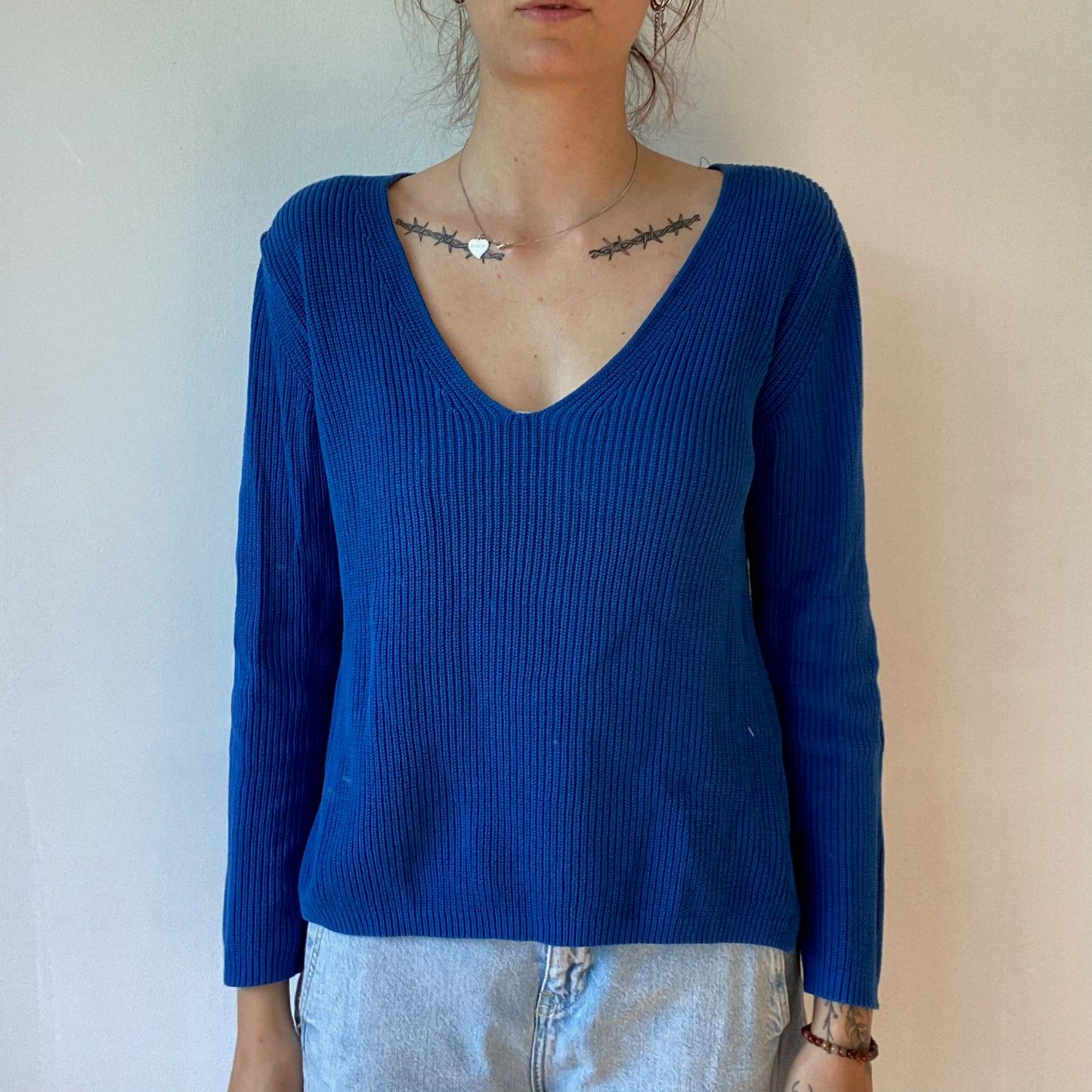 Pull en tricot bleu | Bern