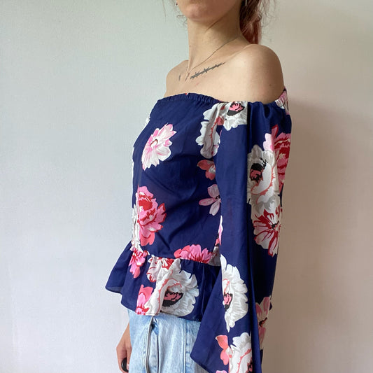 Blue Offshoulder Longsleeve | Bern