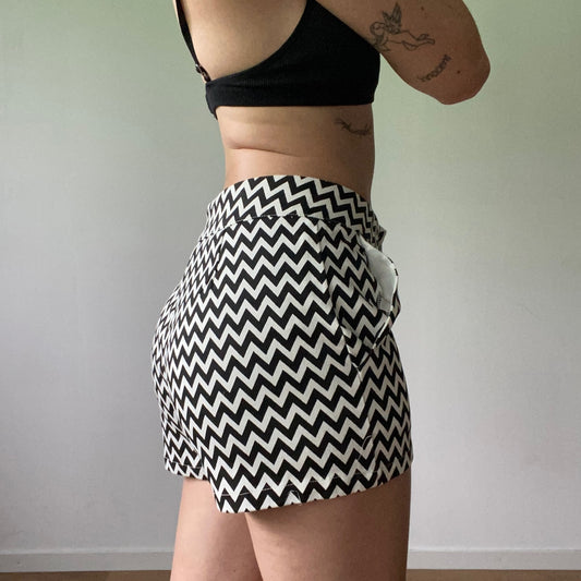 Black and White Shorts